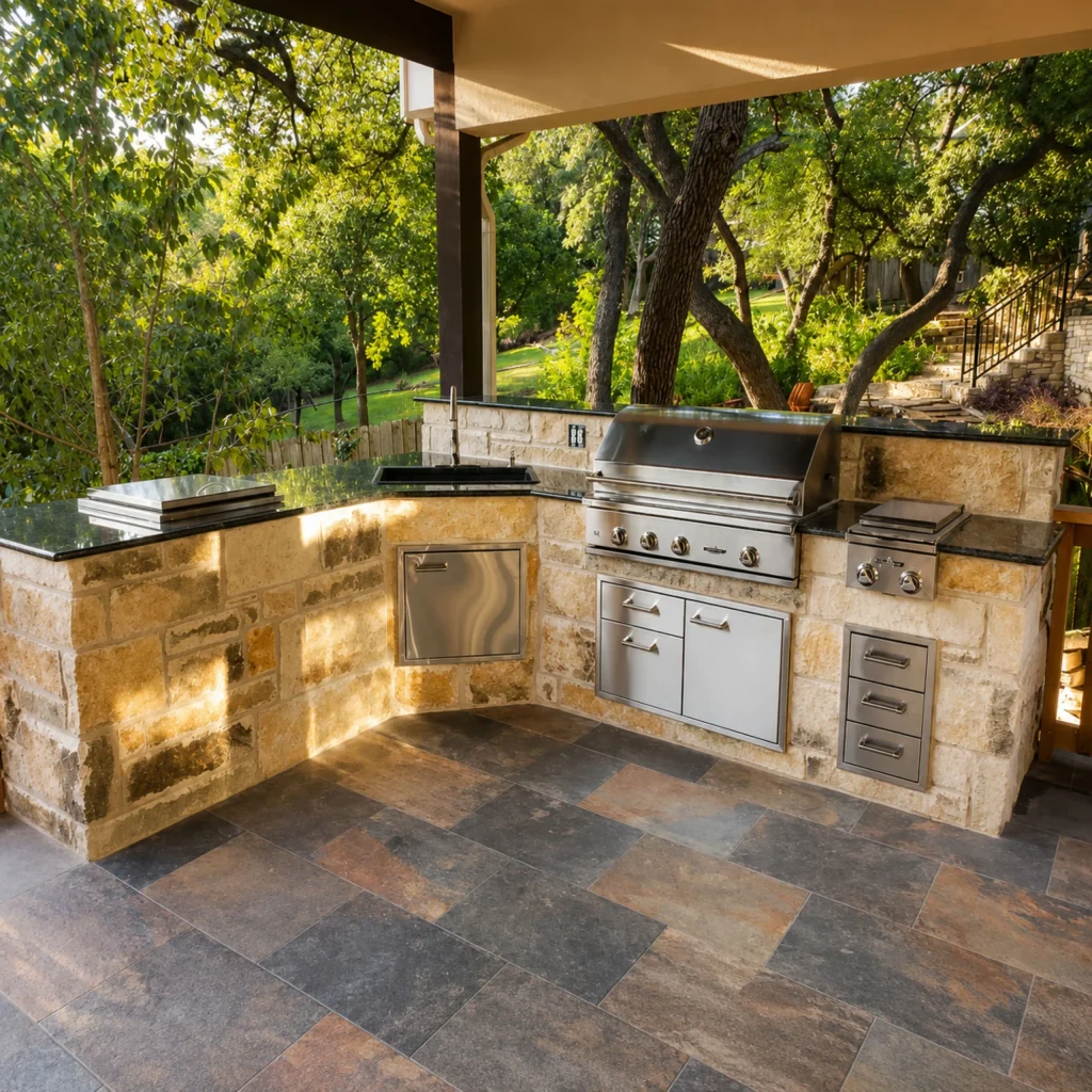 outdoor kitchen